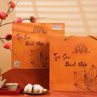 Trà Sen Tây Hồ Thượng Hạng [OCOP 4⭐] - Hương Thơm Tự Nhiên, Đậm Đà Truyền Thống, Hộp 10 Bông