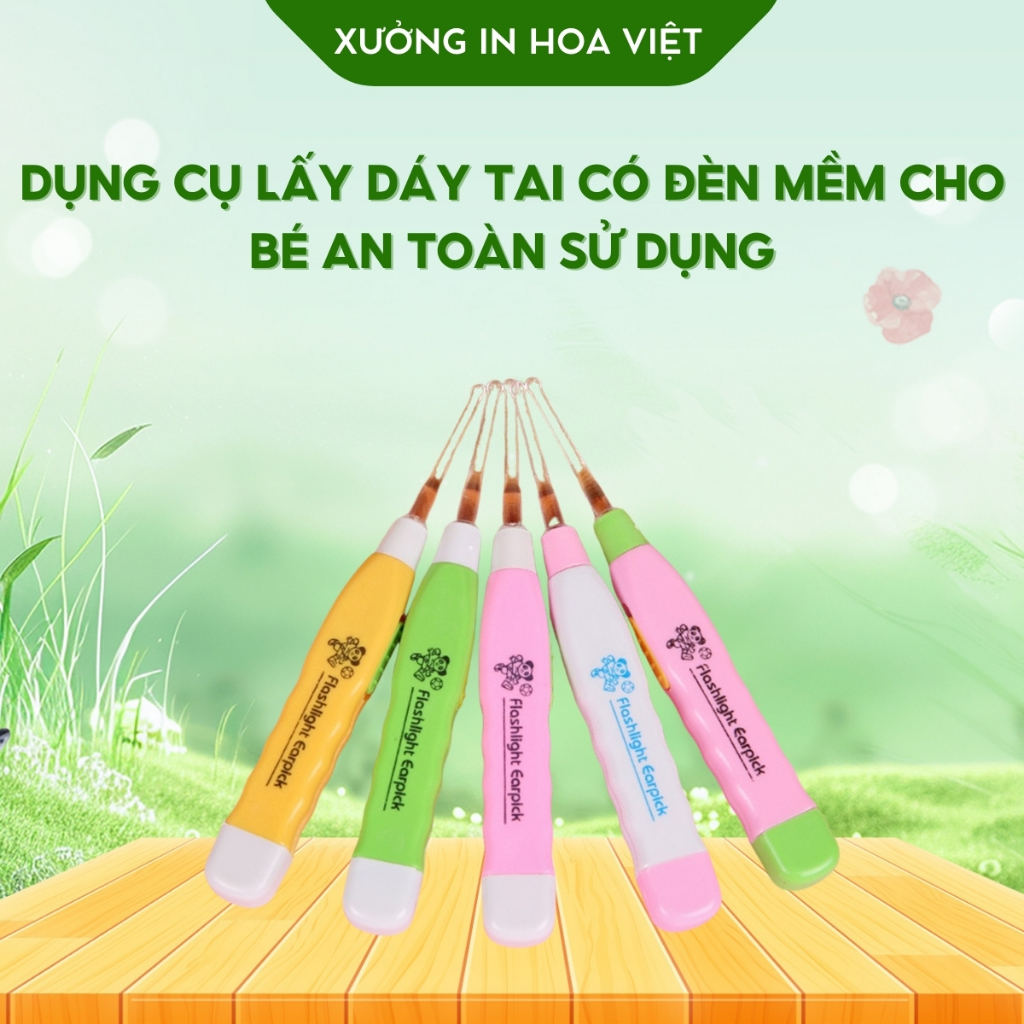 Dụng cụ Lấy dáy tai có đèn mềm cho bé an toàn sử dụng