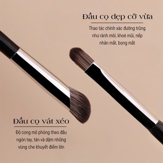 Cọ trang điểm che khuyết điểm/khối mũi kích thước 15*2 cm chất liệu thân bằng nhựa sợi nylon và sợi tơ nhân tạo Ducare