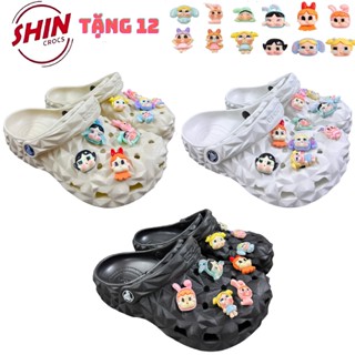 Tặng 12 Charm Crybaby Sục Cross Sầu Riêng ,Dép Bít Đầu Kim Cương Cho Nam Và Nữ Thời Trang[Sâu Riêng]