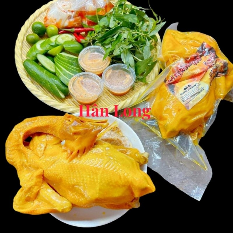 Gà Ta ủ muối nguyên con đủ đầu, chân, mề - Gà ủ muối Hân Long