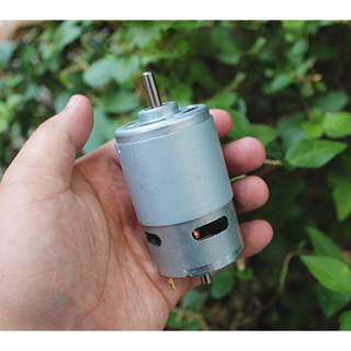 Motor 775 tốc độ cao DC 12V 12000RPM chế tạo máy móc, có quạt tản nhiệt, vòng bi phía trước và sau