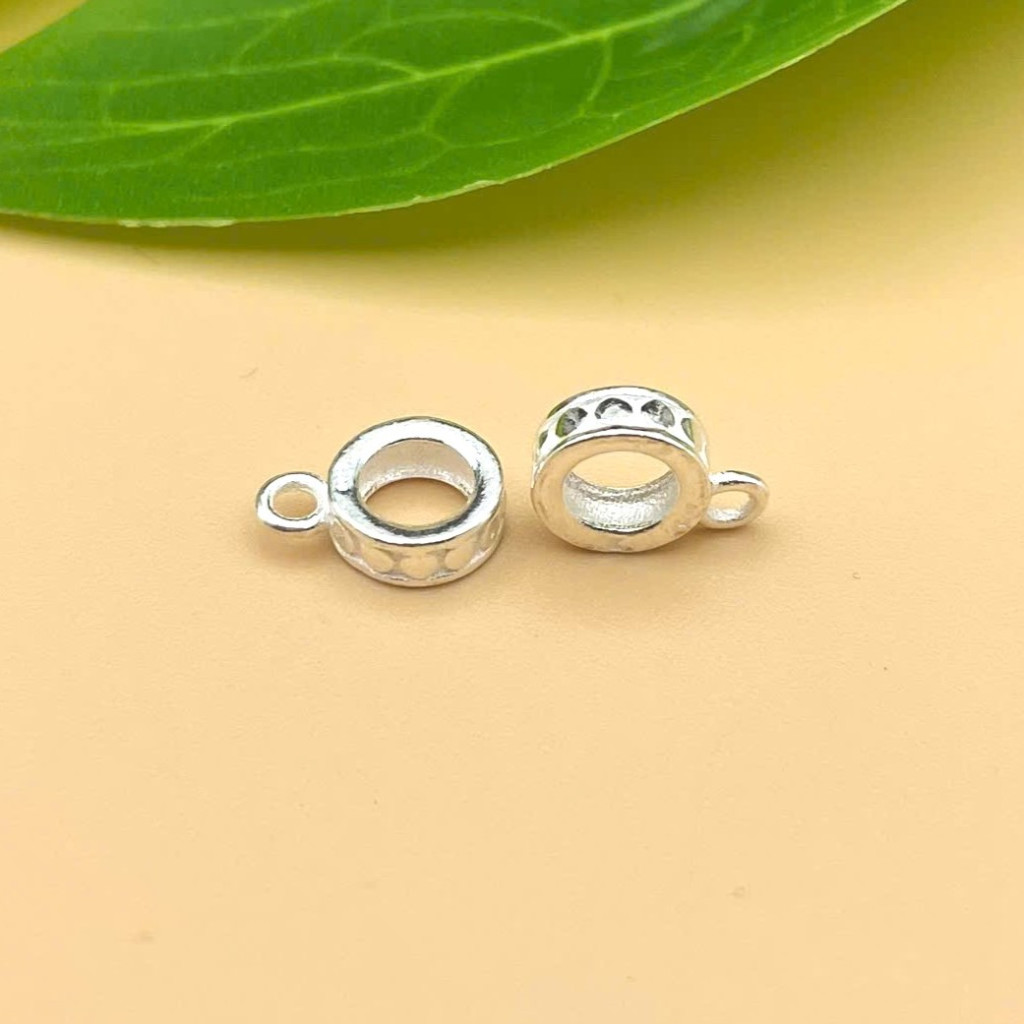 Charm nối có móc treo lỗ lớn ~5.1mm móc charm bạc 925 - Charm Bạc 925 - CB1660