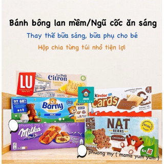 Bánh bông lan gấu Barny - Lu - Milka, Ngũ cốc Fruchtbar Freche Freunde, Kinder cards Làm Bữa Sáng, Phụ, Xế cho bé của UK