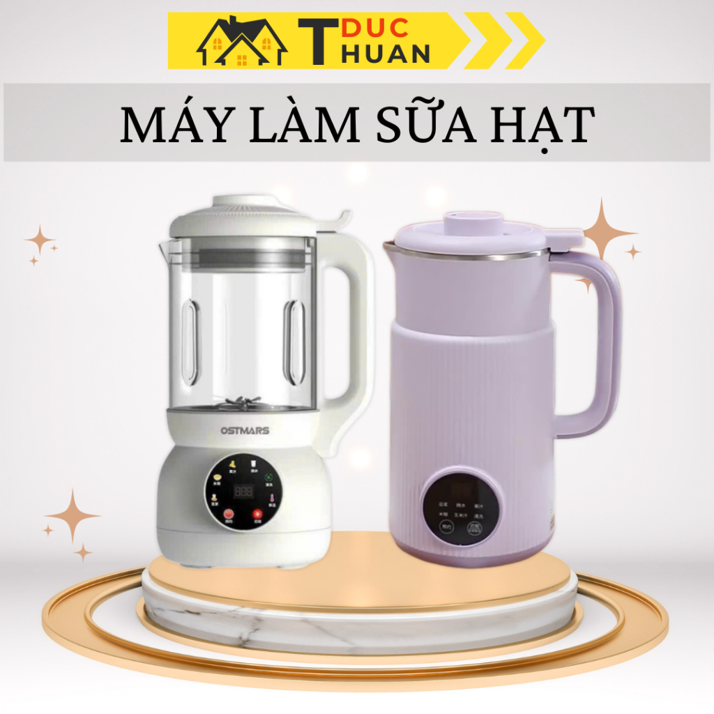 [Bản Tiếng Việt] Máy làm sữa hạt OSTMARS 800 1L 2L giữ ấm hẹn giờ lên tới 12 tiếng - ĐT HOME
