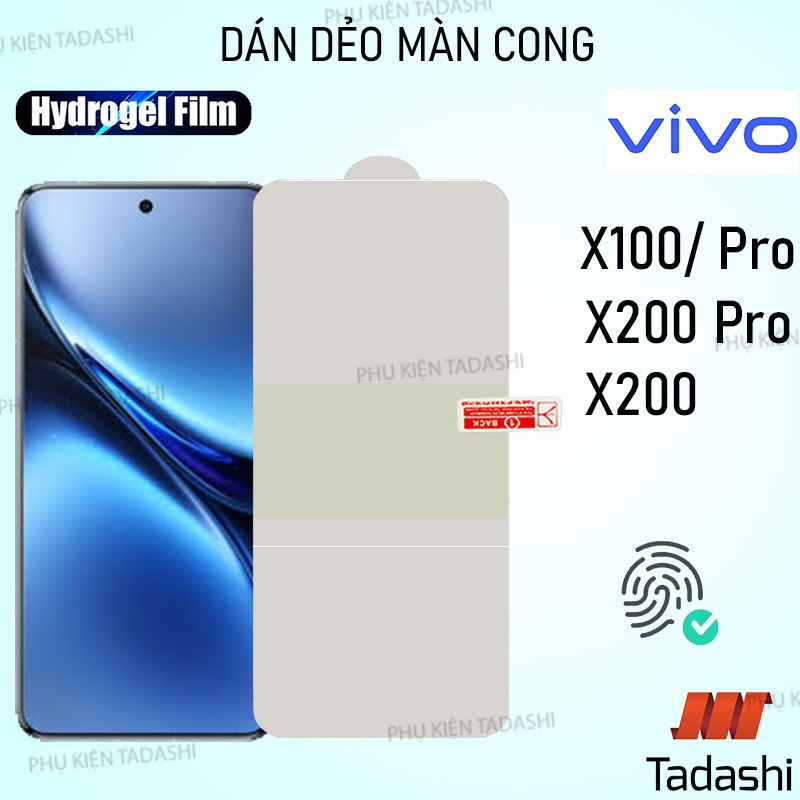 Miếng Dán Dẻo Hydrogel Vivo X200/ X200 Pro, Vivo X100/ Pro/ Ultra Trong Suốt PPF Bảo vệ màn hình con