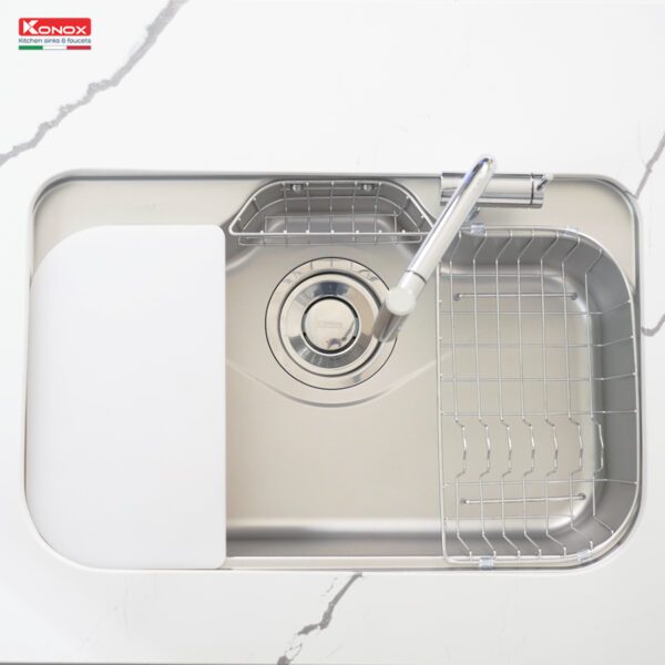 Chậu rửa chén Konox TARI 7851SR, Inox 304 chống xước phong cách Nhật