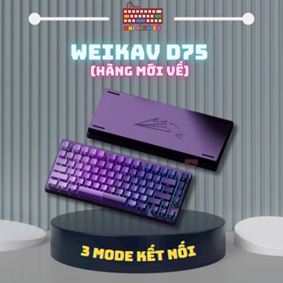 [HOẢ TỐC] KIT NHÔM WEIKAV D75 | 3 MODES KẾT NỐI | LED RGB | MẠCH XUÔI HOTSWAP 5 PIN | GASKET MOUNT | PIN 4000 MAH