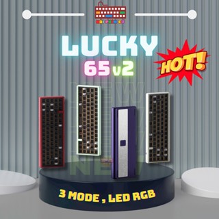 [HOẢ TỐC] KIT LUCKY65 V2 1.6 - LUCKY65 | NHÔM CNC NGUYÊN KHỐI | 3 MODES KẾT NỐI | LED RGB | MẠCH XUÔI HOTSWAP 5 PIN