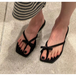 Dép bệt nữ quai xỏ ngón - gắn nơ xinh thời trang dành cho nữ có bigsize 40-45