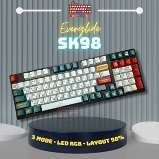 [HOẢ TỐC] KÍT BÀN PHÍM SK98 | PLATE NHÔM | 3 MODES KẾT NỐI | LED RGB | HOTSWAP 5 PIN | PIN 3000MAH