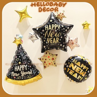 Cầu 4D tròn trang trí Happy New Year