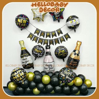 Cầu 4D tròn trang trí Happy New Year