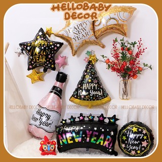 Cầu 4D tròn trang trí Happy New Year