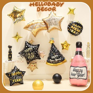 Cầu 4D tròn trang trí Happy New Year