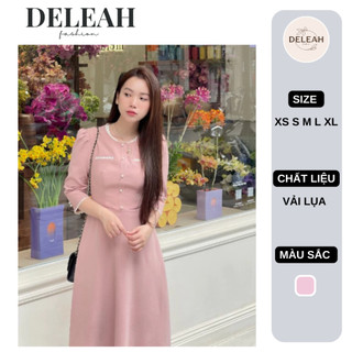 De Leah - Đầm Midi Xòe Phối Ren - Thời Trang Thiết Kế