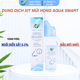 Dung dịch xịt mũi họng AQUA SMART 70ml - Nước muối 0,5% xịt sát khuẩn mũi họng lành tính hiệu quả