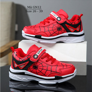 Giày siêu nhân người nhện spiderman bé trai 3 - 12 tuổi dáng thể thao năng động cá tính đi học đi chơi siêu nhẹ GN12