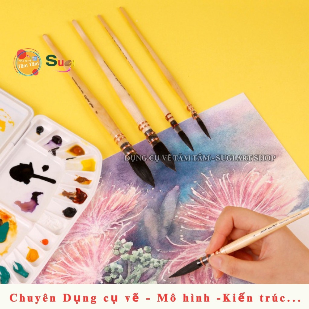 [ Tâm Tâm ]  Cọ Mop Mont Marte - Artist Brush Watercolour Traditional Mop - MPB0088 / MPB0089 / MPB0