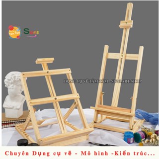 [ Tâm Tâm ] Giá vẽ để bàn Gỗ Mịn - Mã HJ95 / HJ96 - Gái kê tranh để bàn ( Tối đa Khung A2 )