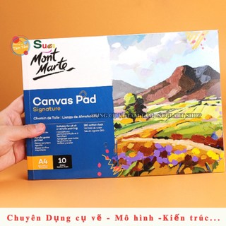 [ Tâm Tâm ] Sổ Canvas Mont Marte , Canvas Pad Mont Marte xé từng tờ, vẽ tranh Acrylic, Sơn dầu