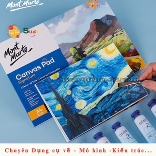 [ Tâm Tâm ] Sổ Canvas Mont Marte , Canvas Pad Mont Marte xé từng tờ, vẽ tranh Acrylic, Sơn dầu