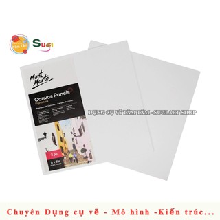 [ TÂM TÂM ] Canvas Mont Marte dạng ép mỏng , Canvas Panels vẽ tranh Acrylic, Sơn Dầu