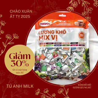 [ Túi 1ký] Lương Khô Mini Mix 13vị Fucuco  Đồ Ăn Vặt Thơm Ngon Hàng CTY Mix Sẵn