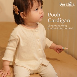 Áo cardigan Pooh chất liệu Cotton mỏng nhẹ áo khoác mỏng cho bé trai bé gái thương hiệu Serafina Made in Việt Nam