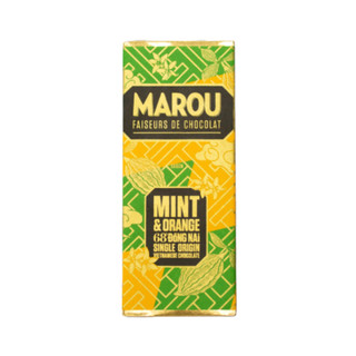 (Ship hỏa tốc) Marou -  Socola Vị Bạc Hà & Cam, Dong Nai 68% Single Origin Vietnamese Chocolate, Mint & Orange