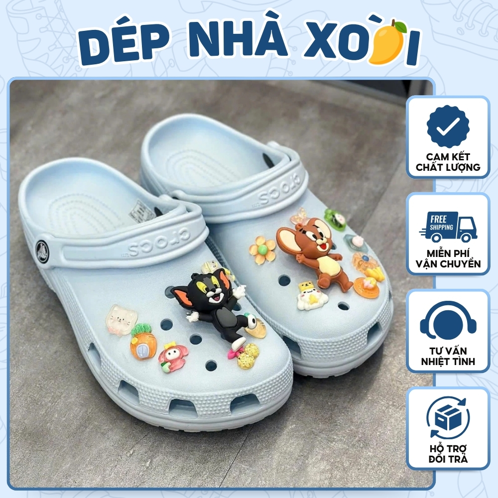  Dép Cross Classic Clog Sục Cross Nữ Tặng Kèm Charm Jibbitz Siêu Dễ Thương 