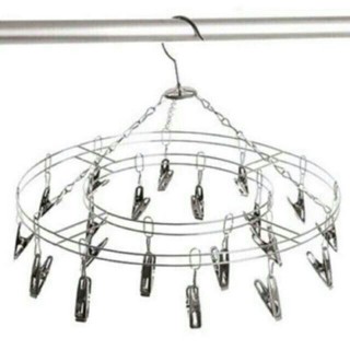 Móc chùm inox phơi quần áo cho bé-móc sơ sinh 20 kẹp