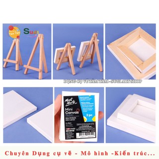 [ Tâm Tâm ] Canvas và giá vẽ mini Mont Marte , Vẽ tranh Acrylic, Sơn dầu, trang trí bàn học