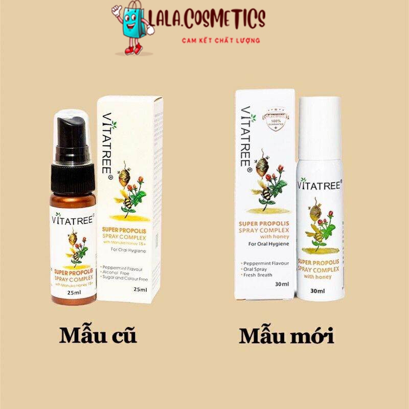 [ Mẫu mới ] Xịt keo ong vitatree 30ml