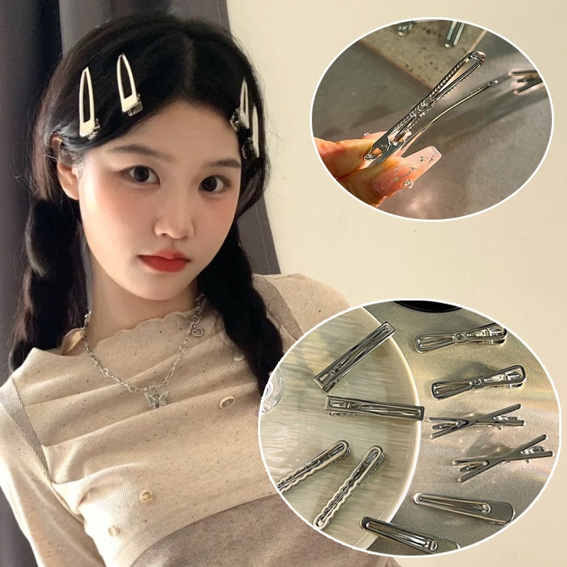 lichee1🌷1K kẹp tóc kẹp tóc bạc kẹp tóc giọt nước kẹp tóc mái kim loại kẹp kim loại Kẹp Tóc Mỏ Vịt Bằ
