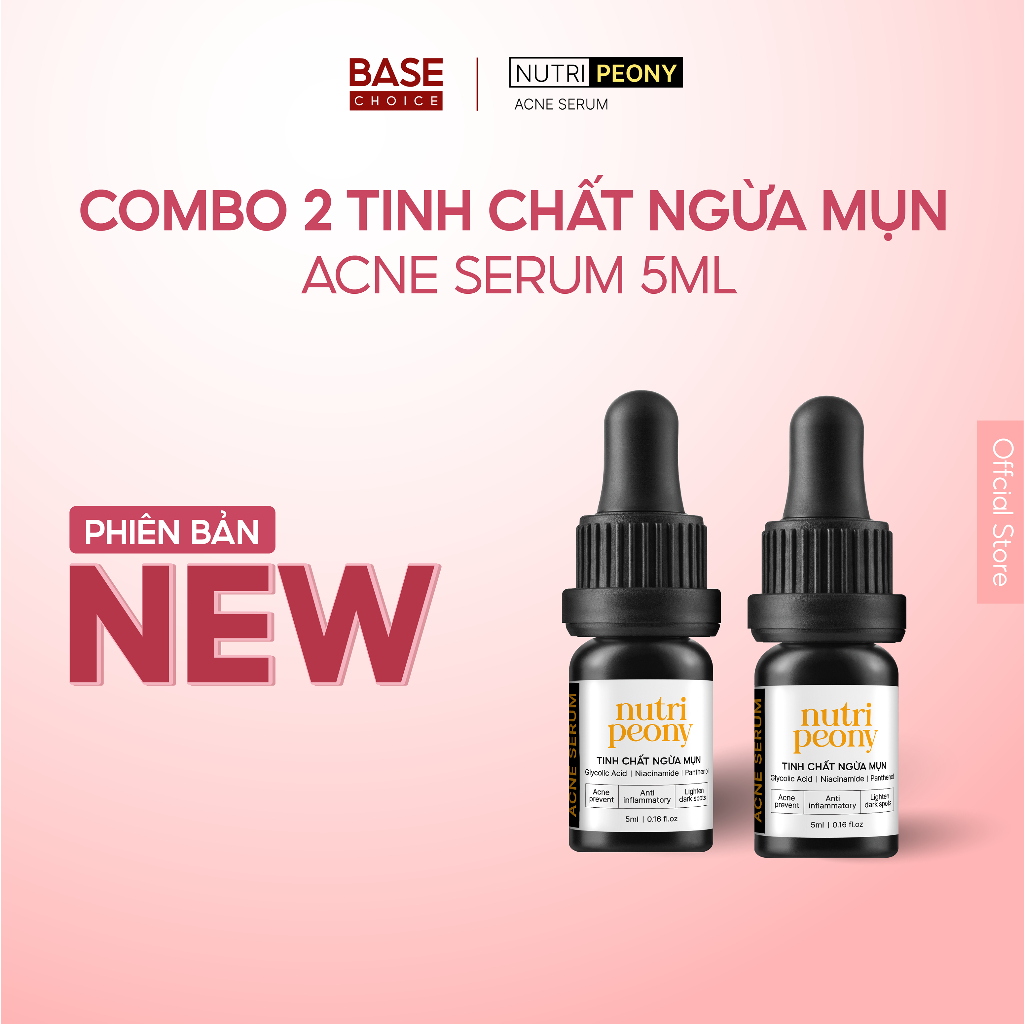 Combo 2 tinh chất serum ngừa mụn giảm viêm mờ thâm Nutri Peony 5ml Việt Nam