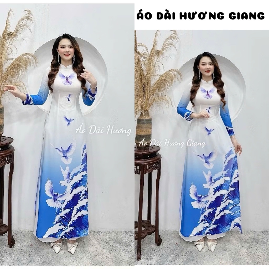 Z77 - Áo dài biểu diễn mẫu mới nhất cả nhà ơi, vải mềm mịn đẹp lắm nha - Áo Dài Hương Giang