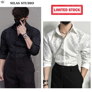 (Limited Design) Áo sơ mi nam SILAS A54 Tay Dài FanBlades Gấm Sóng Luxury Menswear Chất Gấm Form Đứng Fit Body