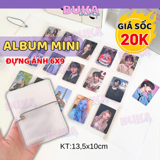 Album mini 6*9 12 15 thẻ Buka album thả ảnh gấp gọn lưu trữ lomo card phong cách Hàn Quốc