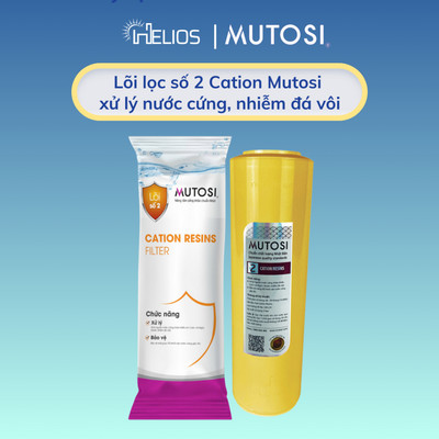 Lõi lọc thô số 2 Cation Mutosi làm mềm nước cứng, nước nhiễm đá vôi- Hàng chính hãng
