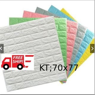  COMBO 100 TẤM Xốp Dán Tường 3D Khổ 70x77CM Chống Ẩm Giá Rẻ 