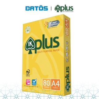 [Có VAT- 1 Ream] Giấy A4 IK Plus 80gsm, 500 tờ/ Ream, nhập khẩu từ Indonesia.