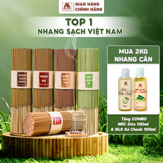 Nhang sạch hương thảo mộc 1kg mix 2 mùi An An cao cấp 100% thiên nhiên nhang trầm hương, quế, khuynh diệp an toàn