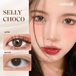 Kính áp tròng khoá ẩm 12H 1 Tháng Màu Nâu CARASE, Lens cận SELLY CHOCO (1 bên mắt)