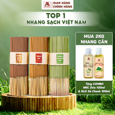 Nhang thơm thảo mộc 23cm (Quế - Diệp - Trầm hương,...) thơm dịu, ít khói, an toàn