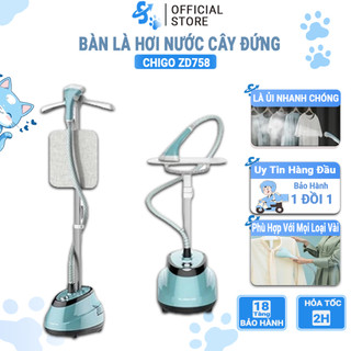 Bàn Là Hơi Nước Cây Đứng CHIGO ZD758 BÀN LÀ HƠI NƯỚC CÂY CHIGO cầm tay tiện lợi Là mọi loại vải