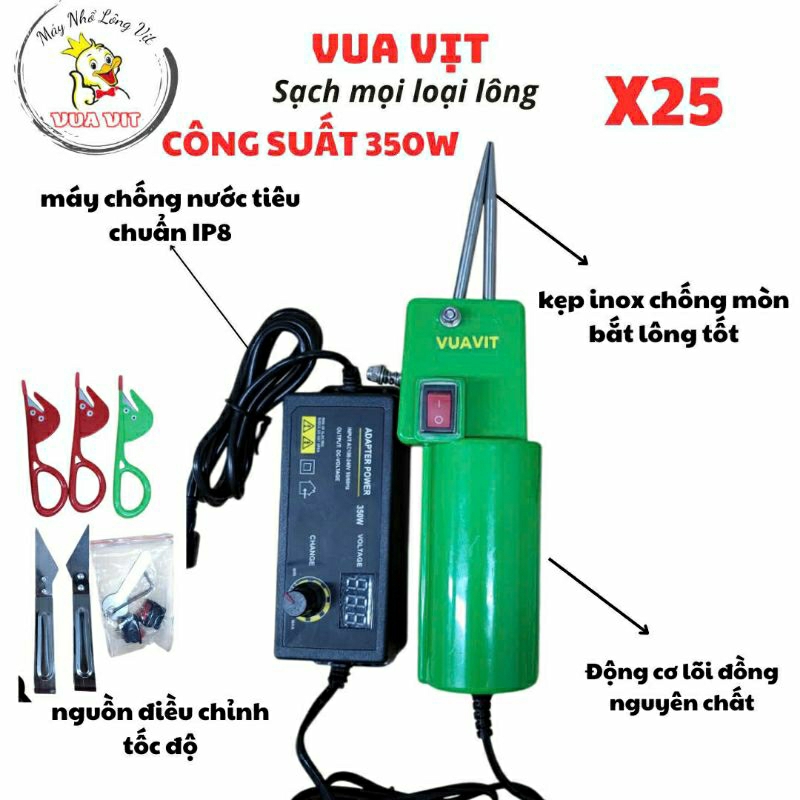 X25 - 350W máy nhổ lông măng vịt X25 công suất 350W - máy nhổ lông vịt cao cấp
