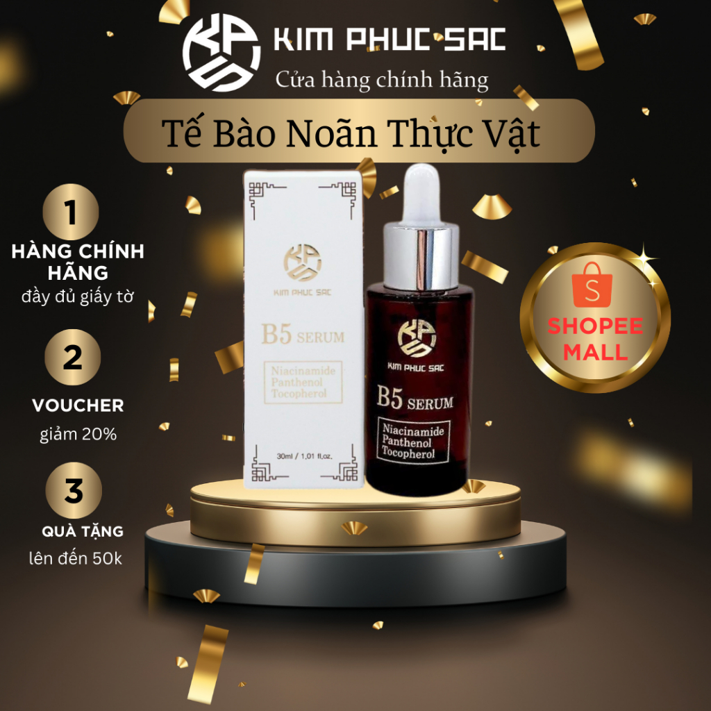  Tinh chất serum B5 tế bào gốc  KIM PHỤC SẮC tế bào noãn thực vật phục hồi cho mọi loại da 30ml 