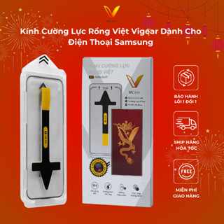 Kính Cường Lực Samsung Rồng Việt VIGEAR TRONG SUỐT - Khung tự dán , Loại Bỏ Bụi, Độ Cứng 9H, hạn chế chống vân tay