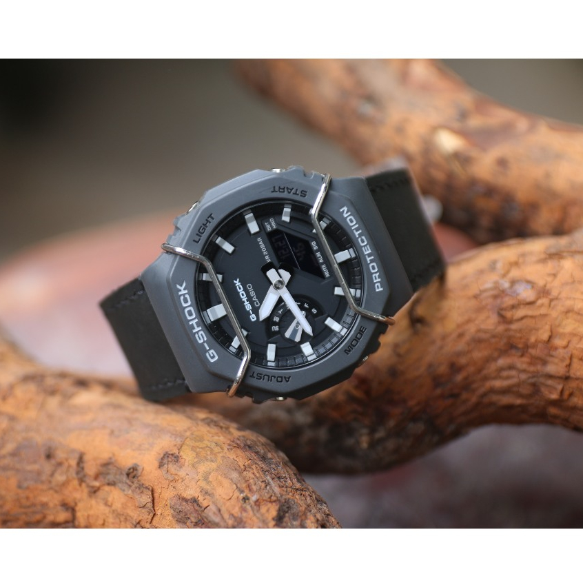 Dây Da thay thế Đồng hồ Casio G-SHOCK 2100 Da Bò Sáp Handmade